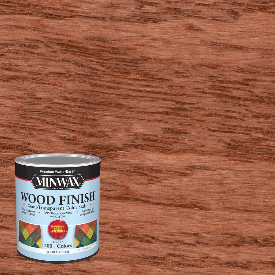 Minwax Wood Finish WaterBased Sedona Red Mw222 Interior Stain (1Quart