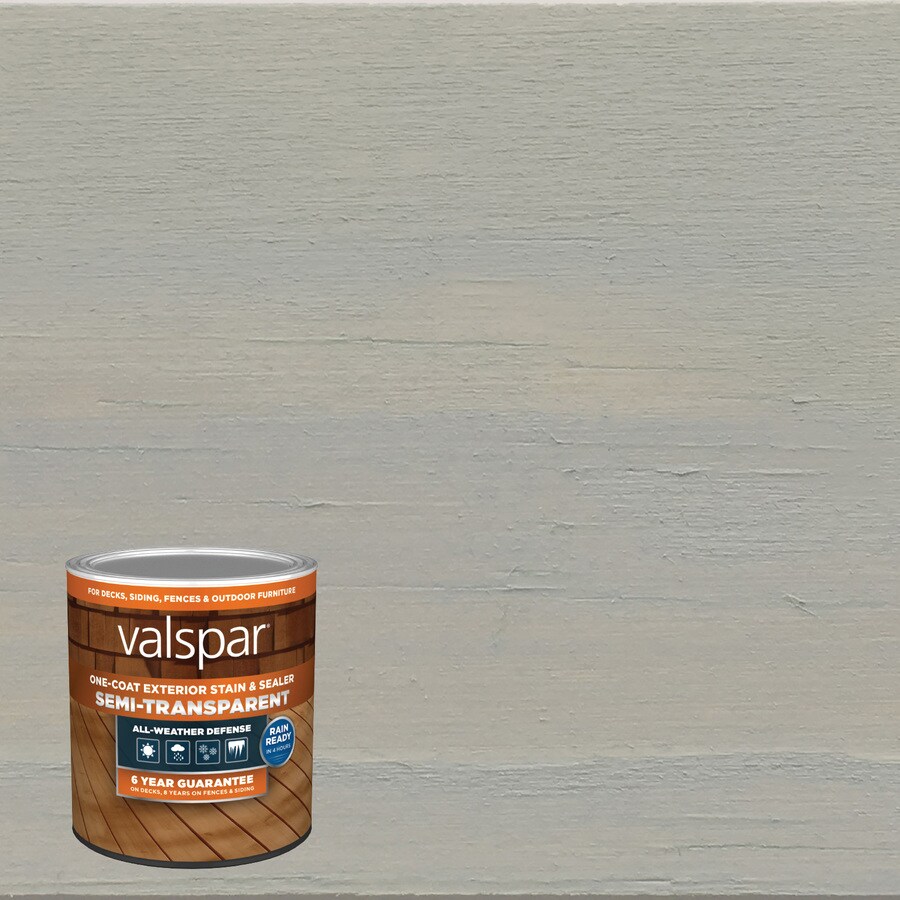 Valspar Pre Tinted Cottage Gray Semi Transparent Exterior Wood Stain   080047523557 