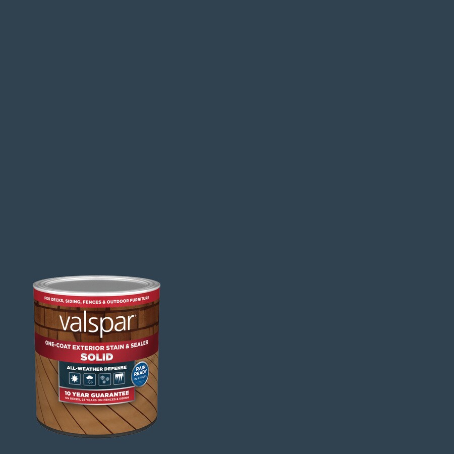 Valspar PreTinted Moonless Solid Exterior Stain and Sealer (1Quart