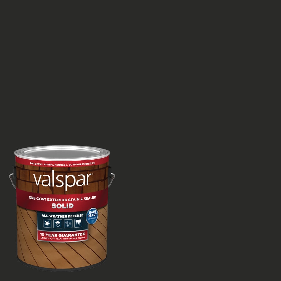 Valspar Pre Tinted Darkest Night Solid Exterior Wood Stain And Sealer   080047524981 