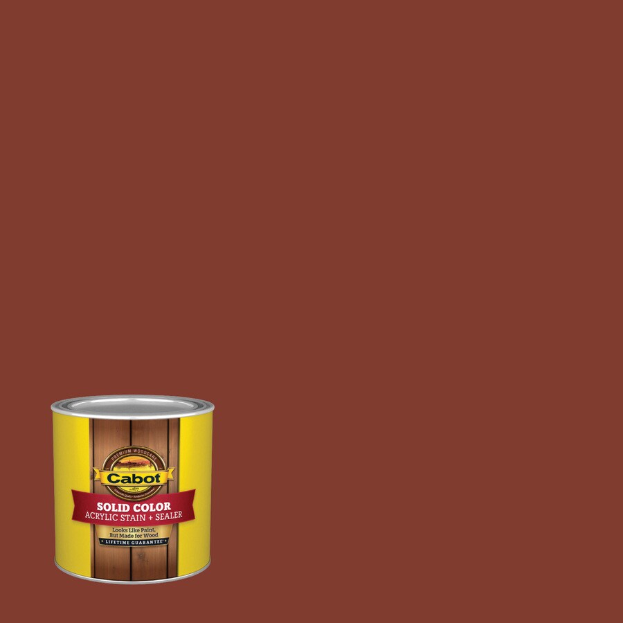 Cabot PreTinted Redwood Solid Exterior Stain and Sealer (Half Pint) in