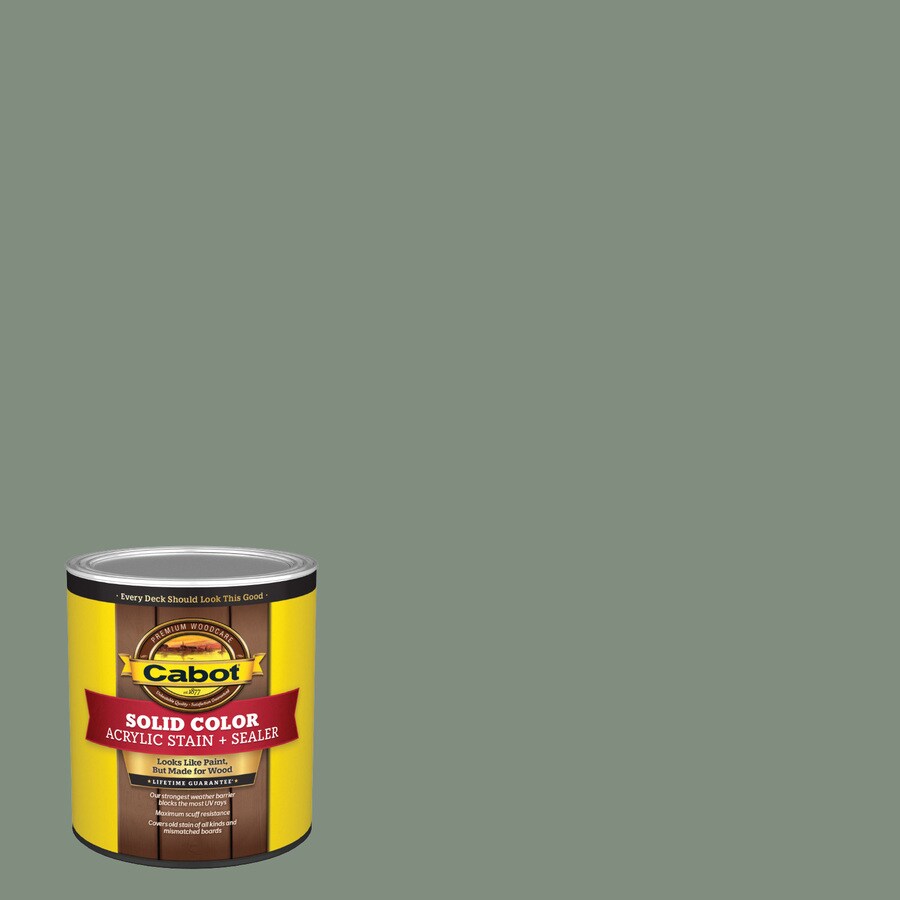 Cabot Pre-Tinted Driftwood Gray Solid Exterior Wood Stain (1-Quart) in ...