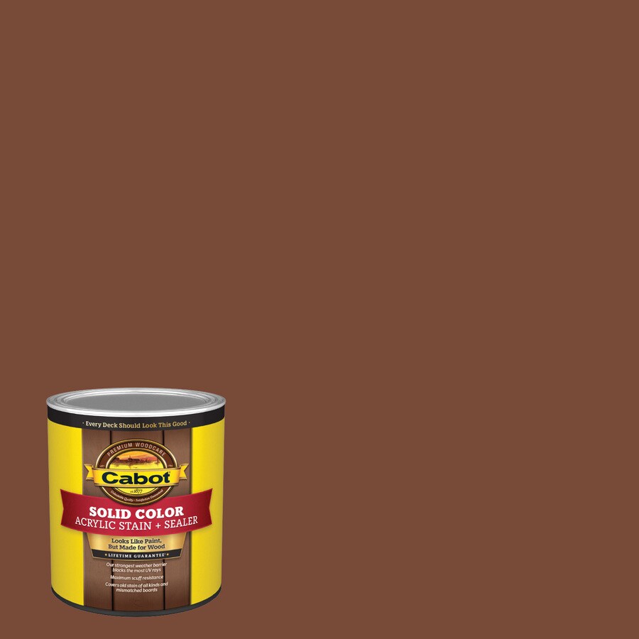 Cabot PreTinted New Redwood Solid Exterior Stain (1Quart) in the