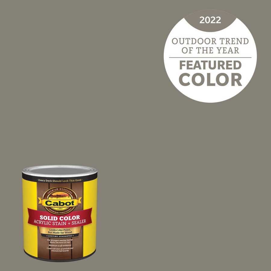Cabot PreTinted Pewter Gray Solid Exterior Stain (1Quart) in the