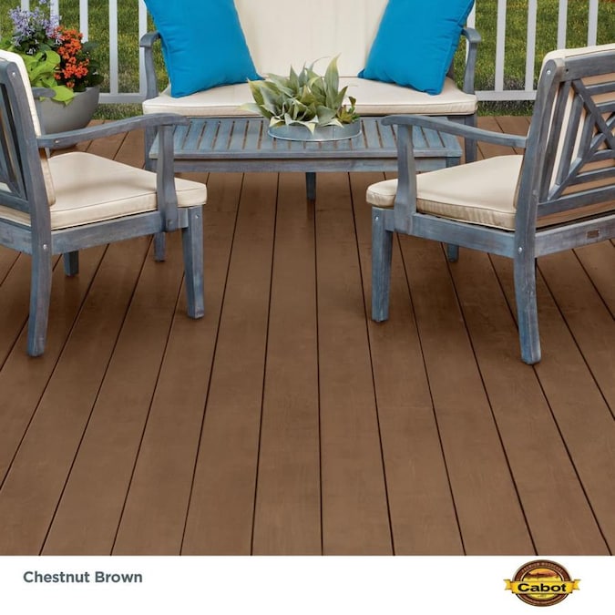 Cabot Pre-Tinted Chestnut Brown Solid Exterior Stain and ...
