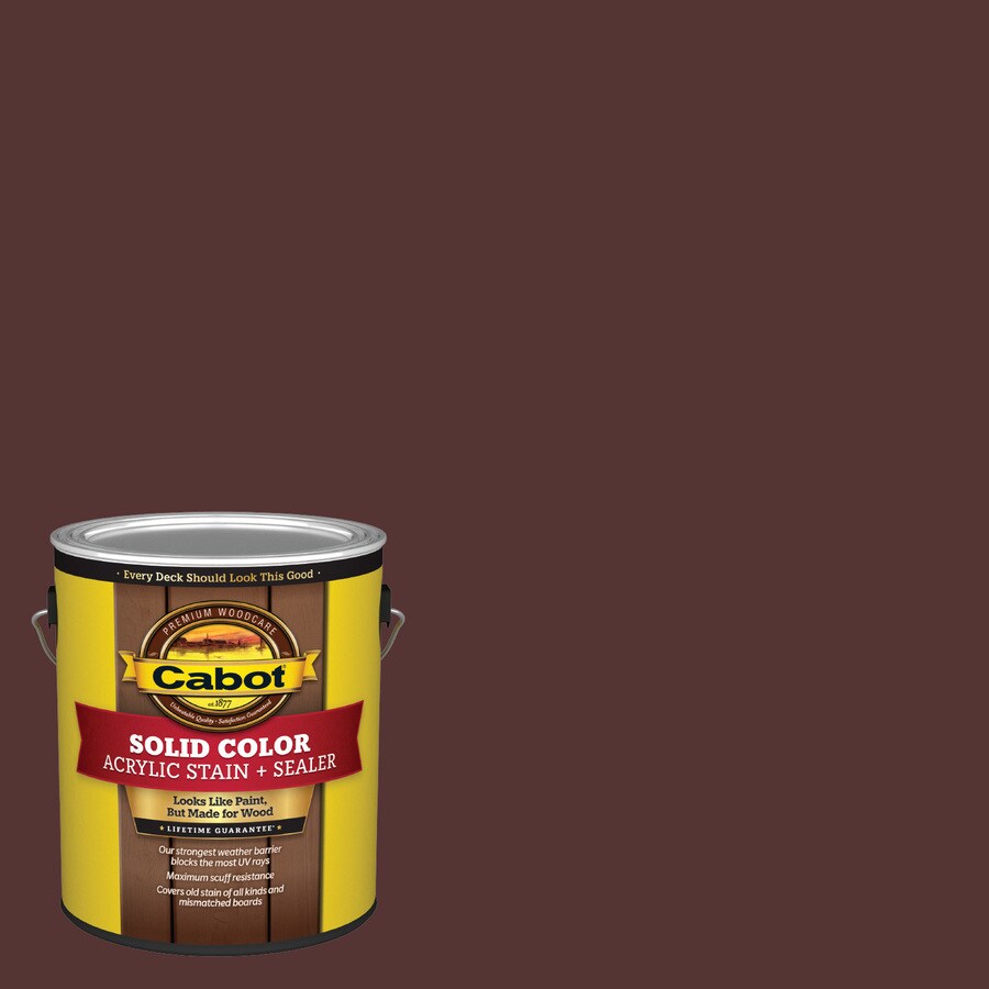 Cabot PreTinted Oak Brown Solid Exterior Wood Stain and Sealer (1
