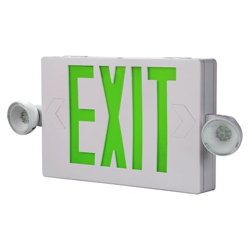 All-Pro Green LED Hardwired Exit Light in the Emergency & Exit Lights ...