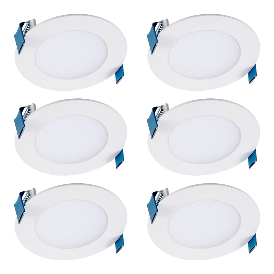 Halo 6 Pack 4 In Remodel And New Construction White Airtight Ic Shower Recessed Light Kit In The Recessed Light Kits Department At Lowes Com