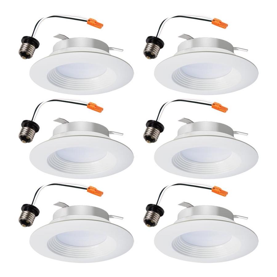 Halo 4in 60Watt Equivalent White Round Dimmable Recessed Downlight (6