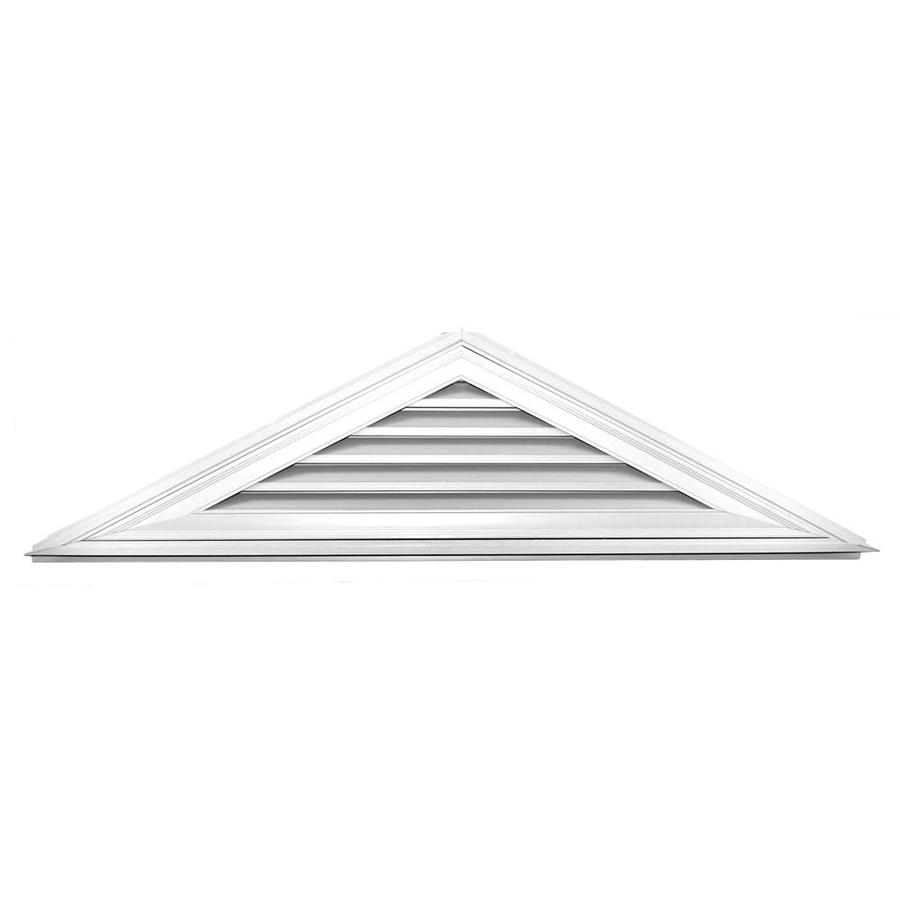 Builders Edge 72.5in x 18.1in White Triangle Vinyl Gable Vent at