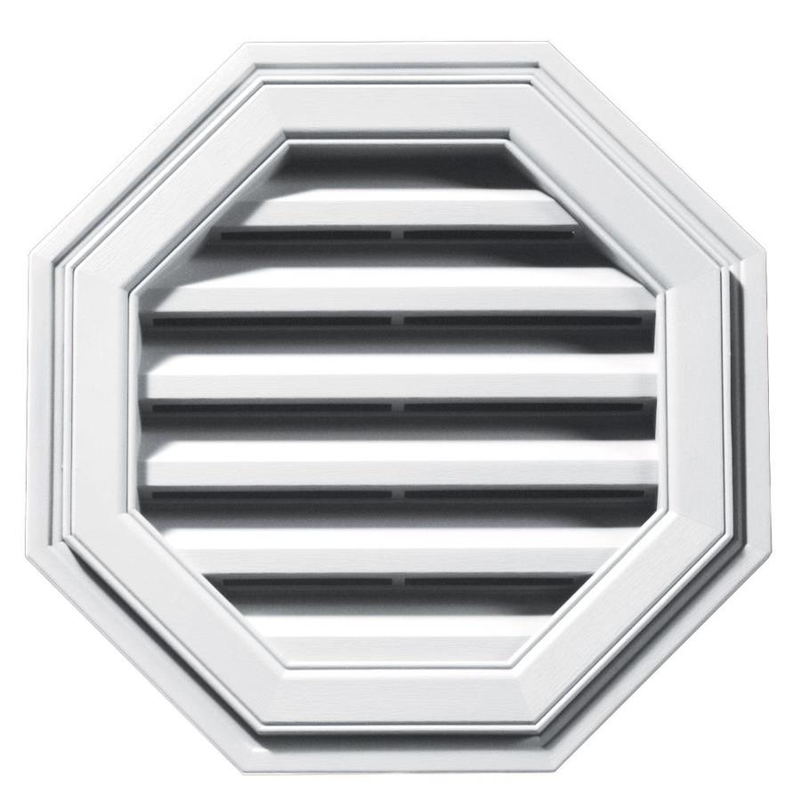 Builders Edge 18 In X 18 In White Octagon Vinyl Gable Vent At
