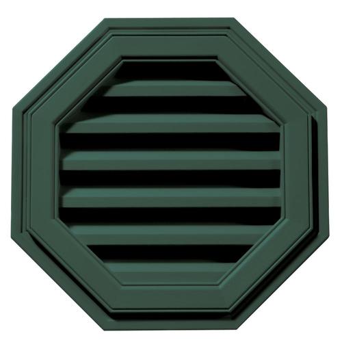 Builders Edge 18in x 18in Forest Green Octagon Vinyl Gable Vent in