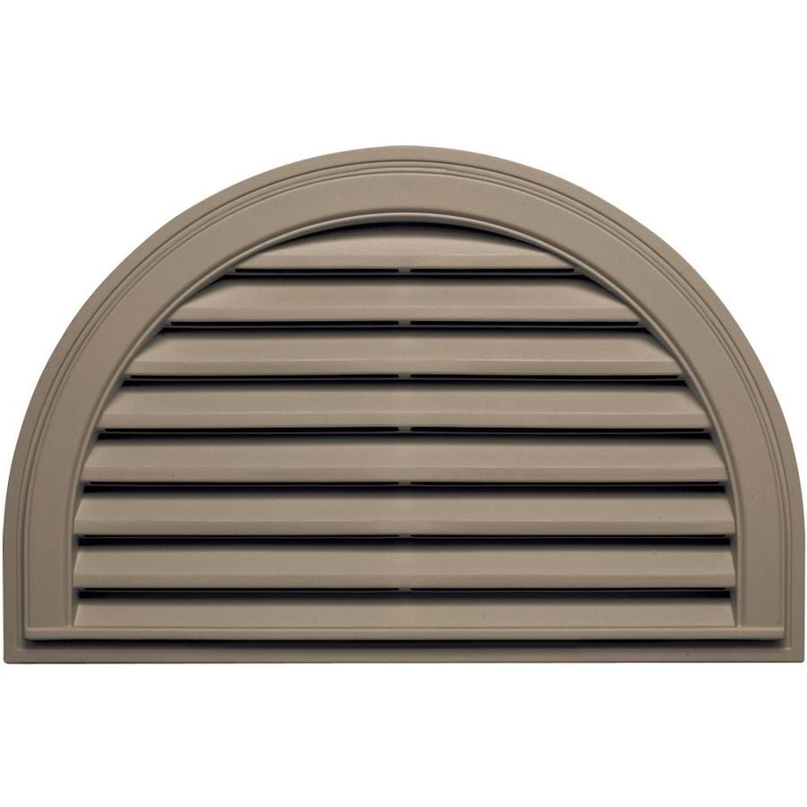 Builders Edge 34.2-in x 22.1-in Clay Half Round Vinyl Gable Vent