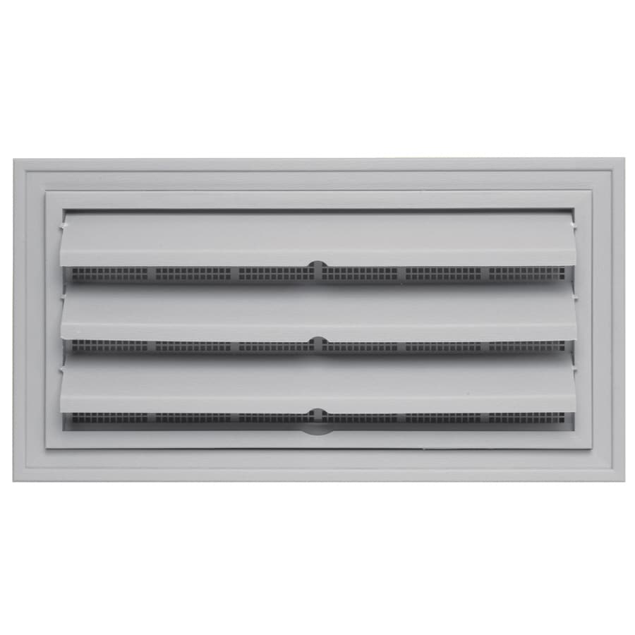 Builders Edge 140160919016 9-3/8" x 18" Gray Vinyl Foundation Vent with Ring