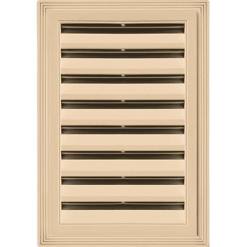 Builders Edge 14in x 20in Sandstone Maple Rectangle Vinyl Gable Vent