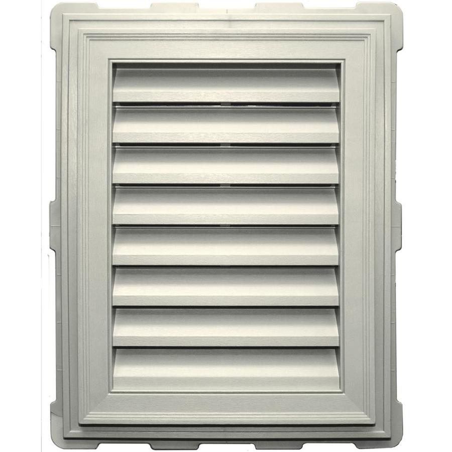 Builders Edge 20.2-in x 26.2-in Parchment Rectangle Vinyl Gable Vent