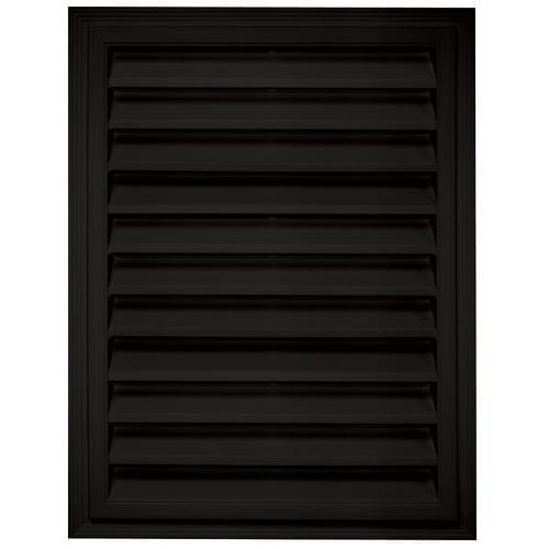 Builders Edge 20.2-in X 26.2-in Black Rectangle Vinyl Gable Vent At ...