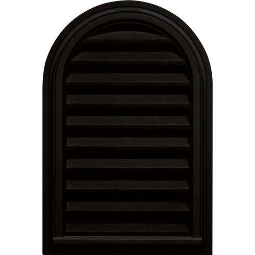 builders edge 22-in x 32-in black round top vinyl gable