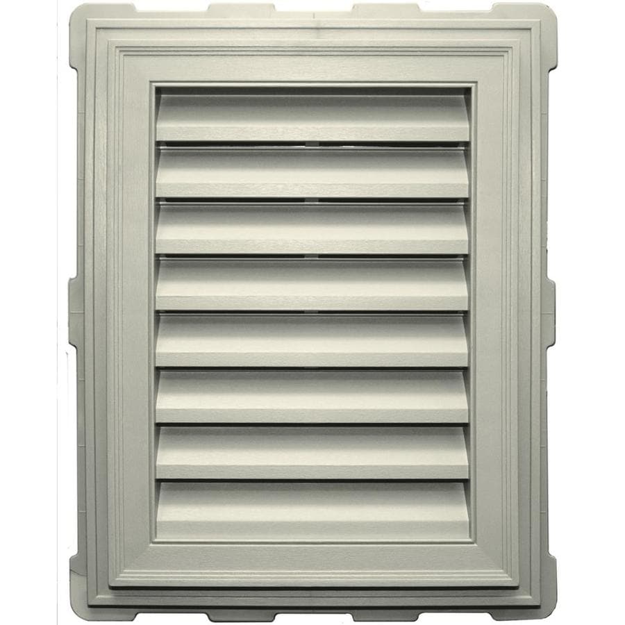 Builders Edge 20.2in x 26.2in Linen Rectangle Vinyl Gable Vent at