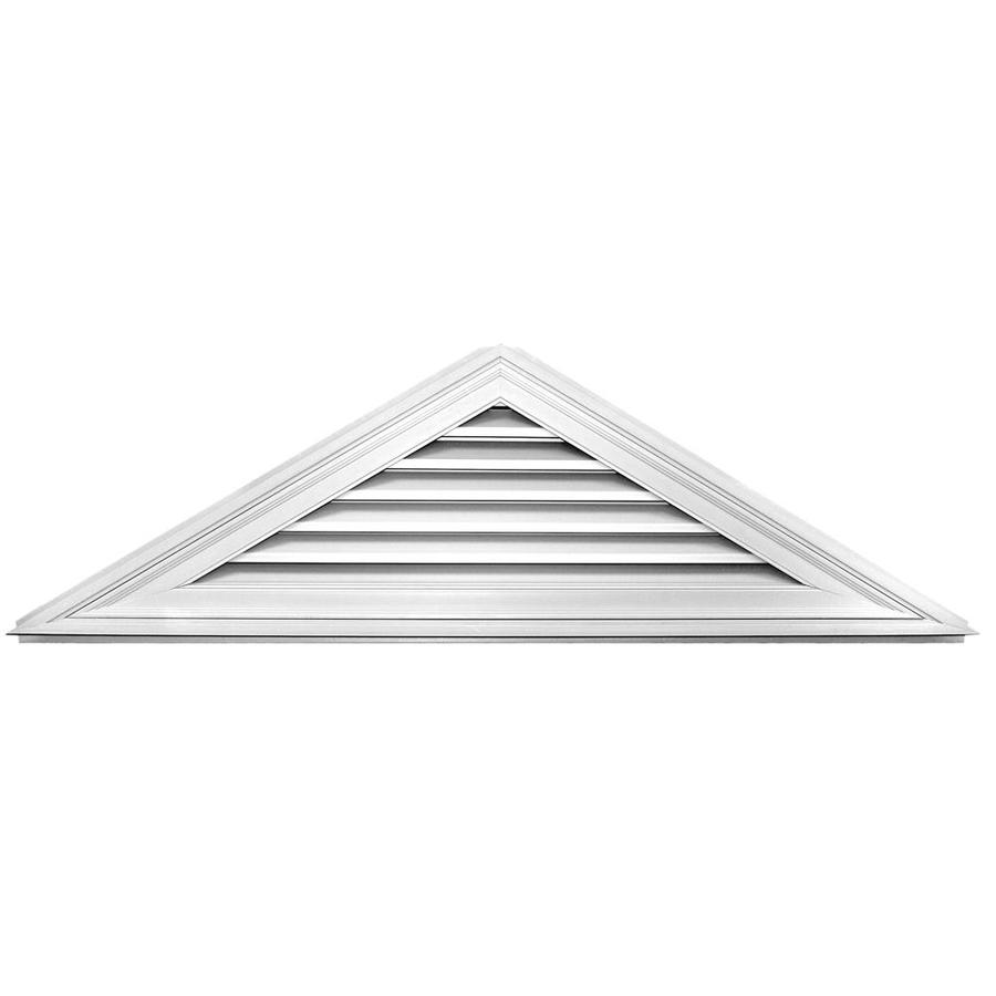 Builders Edge 70.5in x 20.5in White Triangle Vinyl Gable Vent at