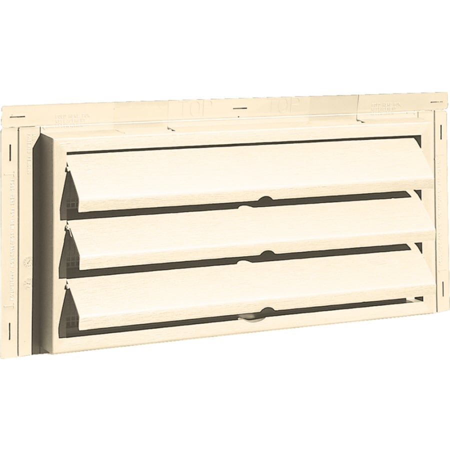 Builders Edge 140170919021 8" x 16" Sandstone Beige Vinyl Foundation Vent Without Ring