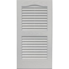 Exterior Shutters Accessories At Lowes Vantage 2 Pack Paintable Louvered Vinyl Exterior Shutters Common 14 In X