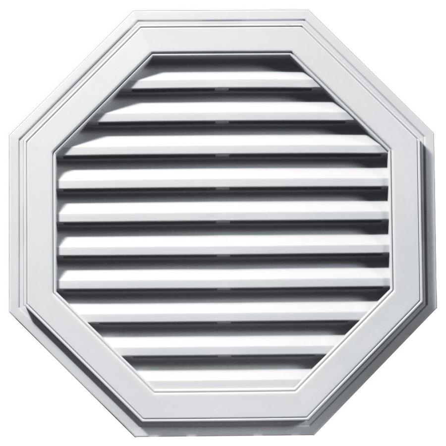 Builders Edge 32 In X 32 In White Octagon Vinyl Gable Vent At