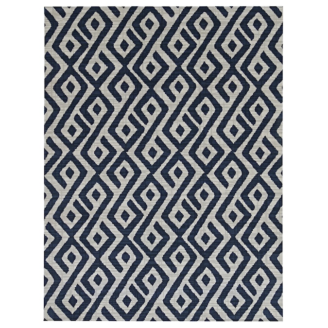 Foss 6x8 Abstract Rug Blue/White in the Rugs department at