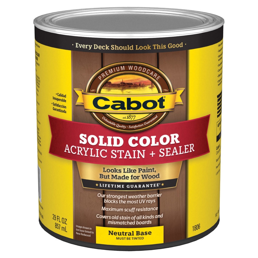 Cabot Solid Color Acrylic Deck Stain Color Chart