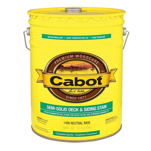 Cabot Tintable Neutral Base Semi-Solid Exterior Stain and Sealer (5 ...