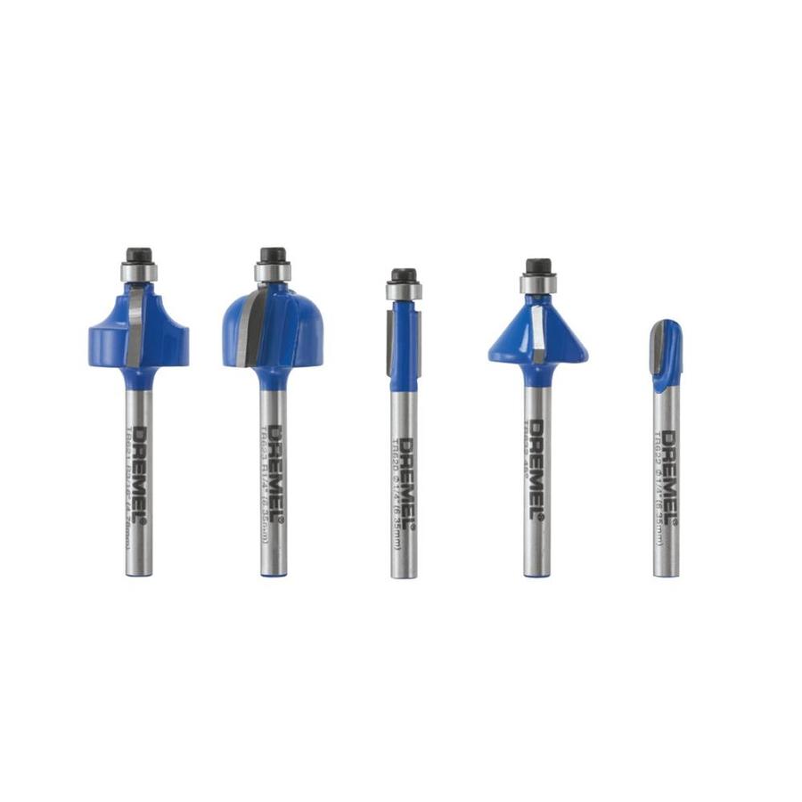 Dremel Routing Kit Dremel Trio 5-Piece Titanium Coated Set Routing Bit Accessory Kit in ...