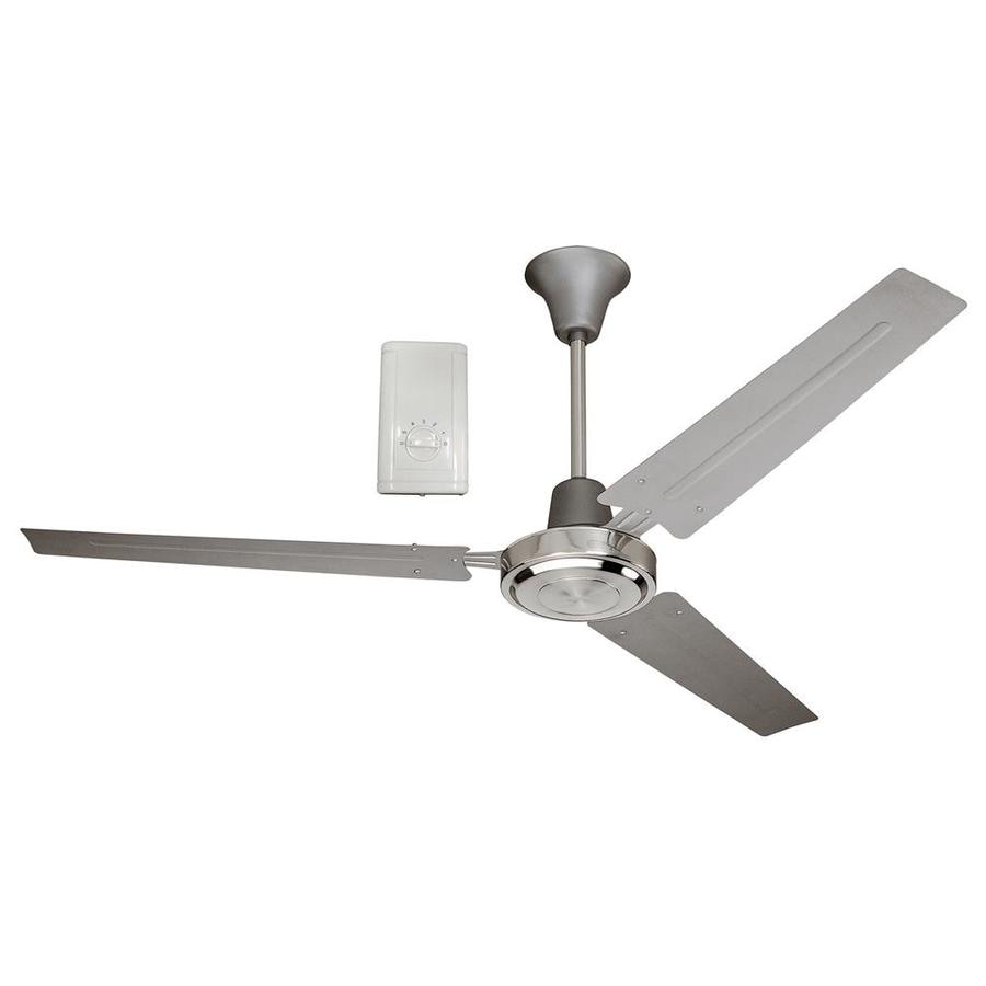 Harbor Breeze 56 In Brushed Chrome Indoor Ceiling Fan And Remote