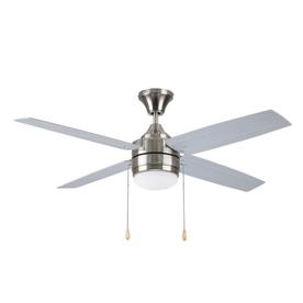 Litex Ceiling Fans At Lowes Litex Aikman 52 In Brushed Nickel Led Indoor Outdoor Downrod Ceiling Fan With Light