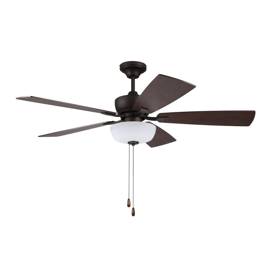 Sigrid 52 In Bronze Led Indoor Ceiling Fan With Light Kit 5 Blade