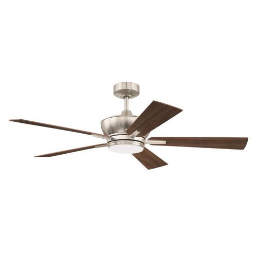 Litex Wendling 52-in Brushed Nickel LED Indoor Ceiling Fan with Light ...