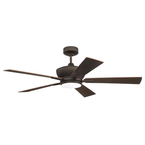 Wendling 52 In Bronze Led Indoor Ceiling Fan With Light Kit And Remote 5 Blade