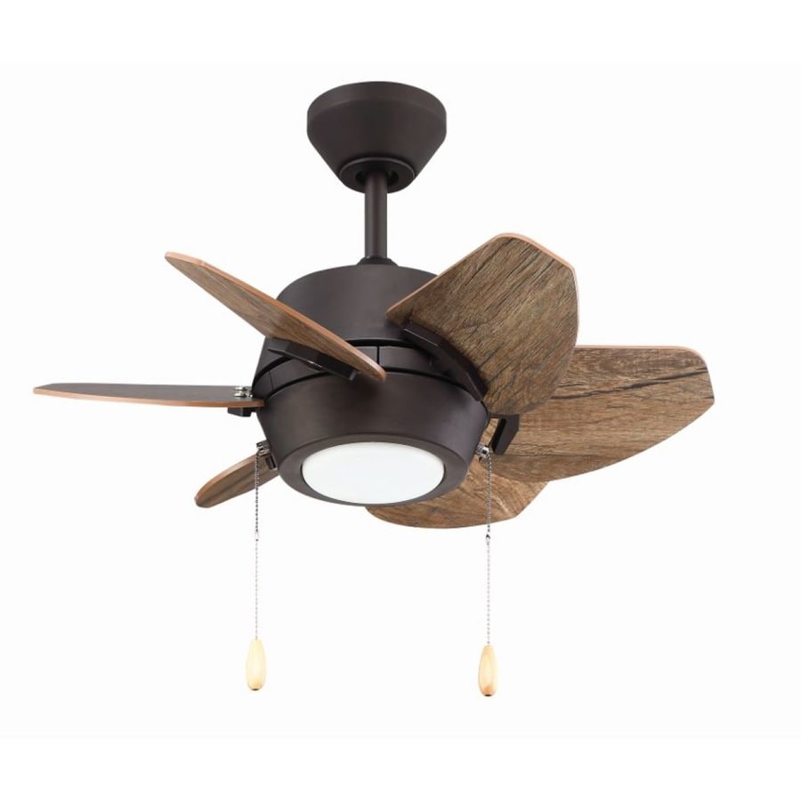 Gaskin 24 In Bronze Indoor Ceiling Fan With Light Kit 6 Blade