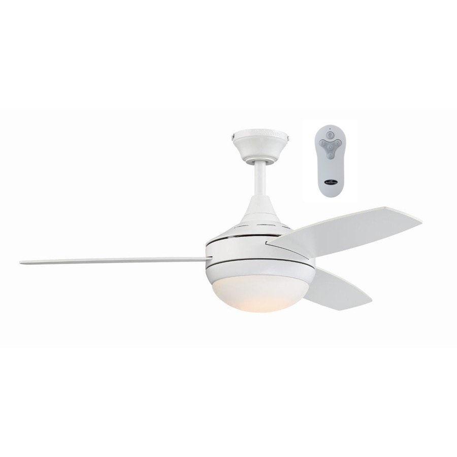 Beach Creek 44 In White Led Indoor Ceiling Fan With Light Kit And Remote 3 Blade