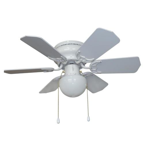 Litex Vortex 30 In White Led Indoor Flush Mount Ceiling Fan With Light Kit 6 Blade At Lowes Com