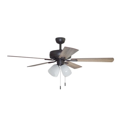 Grace Bay 52 In Bronze Led Indoor Ceiling Fan With Light Kit 5 Blade