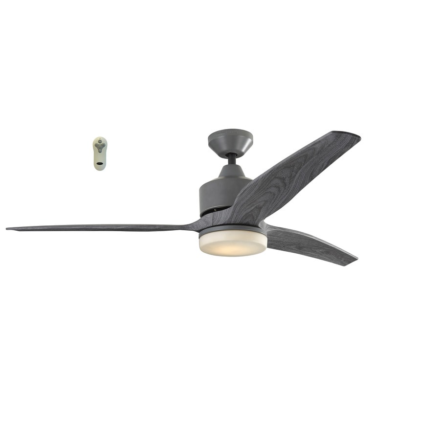 Fairwind 60 In Gray Led Indoor Outdoor Ceiling Fan With Light Kit And Remote 3 Blade