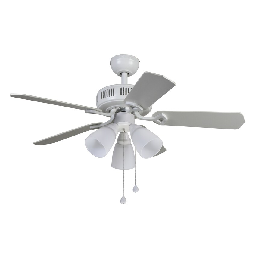 Barnstaple Bay 42 In Matte White Indoor Ceiling Fan With Light Kit 5 Blade