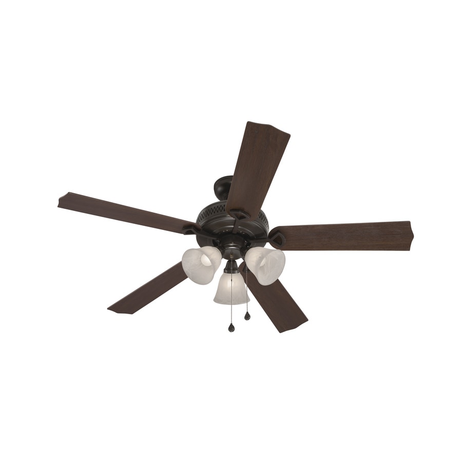 Barnstaple Bay 52 In Bronze Indoor Ceiling Fan With Light Kit 5 Blade