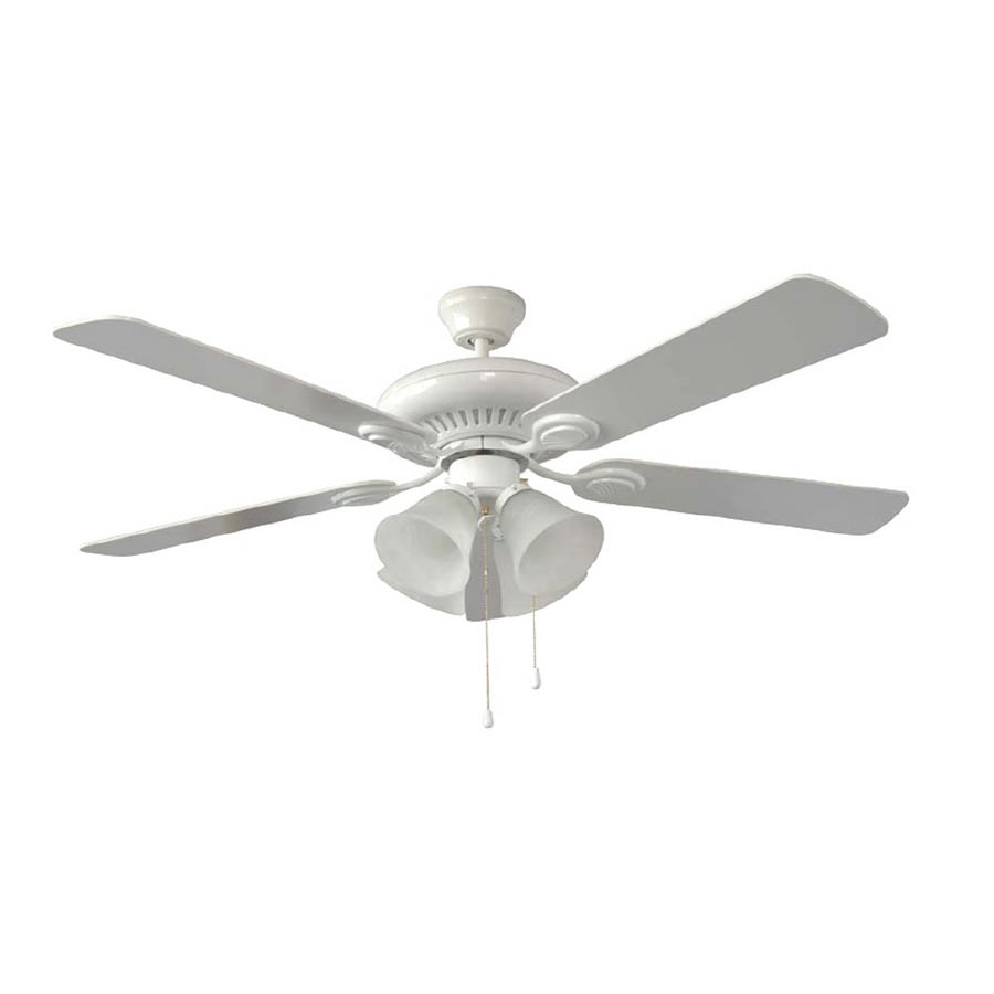Litex 52 Newport White Ceiling Fan At Lowes Com