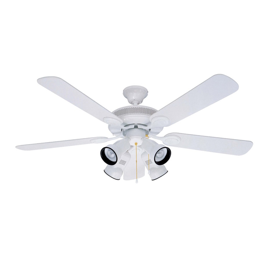 Litex 52 In Spotlight White Ceiling Fan With Light Kit At Lowes Com