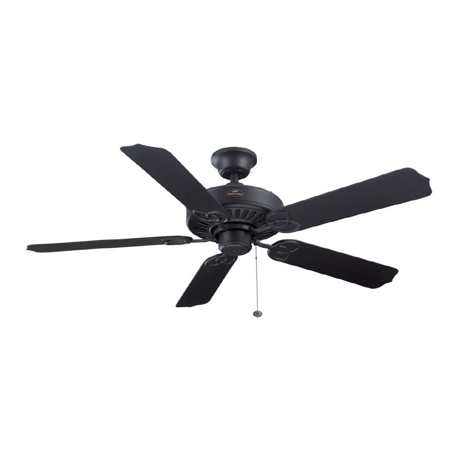 Harbor Breeze 52" Calera Matte Black Outdoor Ceiling Fan ...