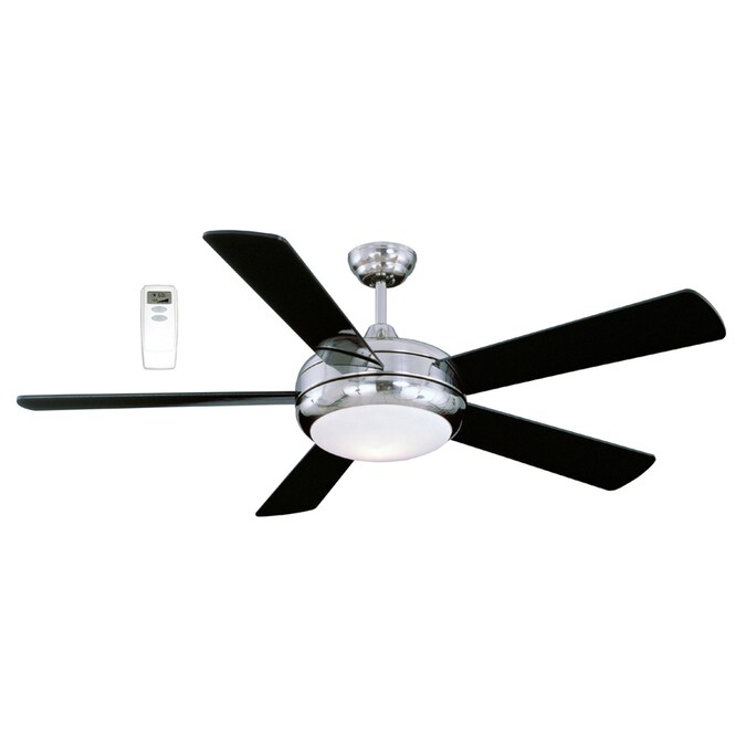 Litex 52 In Satin Chrome Downrod Mount Indoor Ceiling Fan With Light Kit And Remote The Fans Department At Com - Litex Industries Ceiling Fan Light Kit