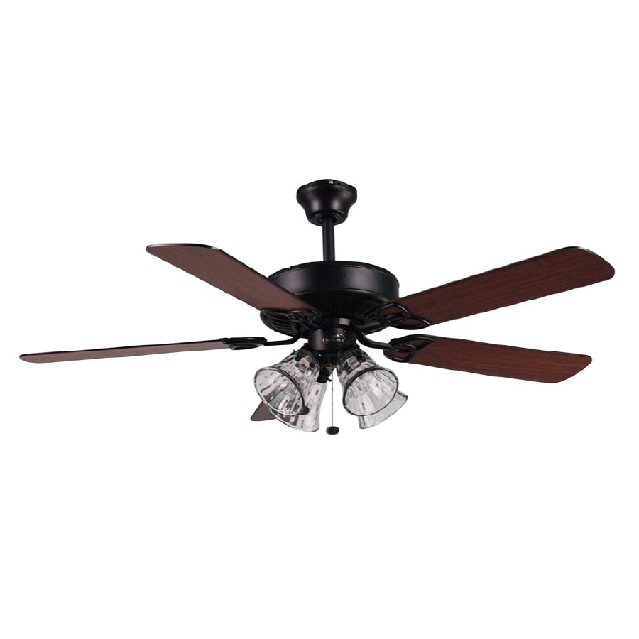 Harbor Breeze E BDB52MBK5BC4 Springfield 52-in Ceiling Fan with Light Kit (5-Blade)