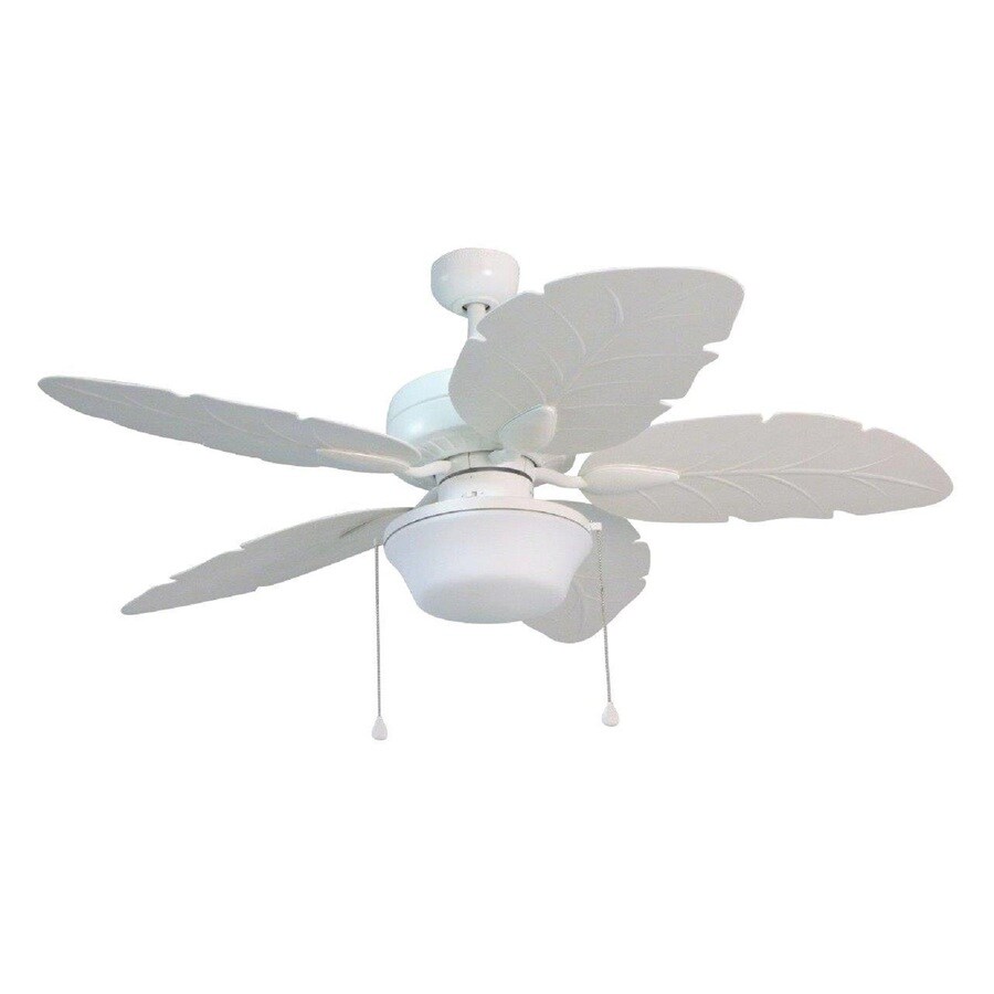 Litex Waveport 52 In White Led Indoor Outdoor Ceiling Fan With