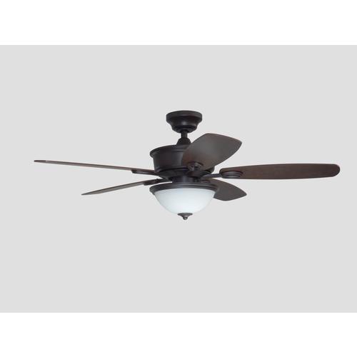 Bayou Creek 48 In Bronze Led Indoor Ceiling Fan With Light Kit And Remote 5 Blade